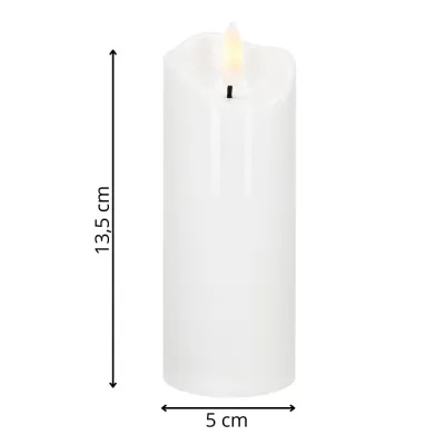 LED sviečka s pohyblivým plameňom 13,5 cm SPRINGOS HA7551 biela