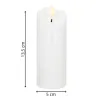 LED sviečka s pohyblivým plameňom 13,5 cm SPRINGOS HA7551 biela