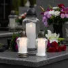 LED sviečka s pohyblivým plameňom 13,5 cm SPRINGOS HA7551 biela