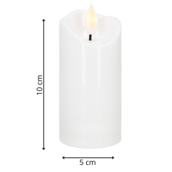 LED sviečka s pohyblivým plameňom 10 cm SPRINGOS HA7552 biela