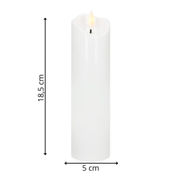 LED sviečka s pohyblivým plameňom 18,5 cm SPRINGOS HA7553 biela