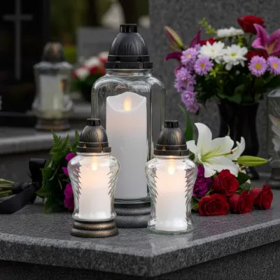 LED sviečka s pohyblivým plameňom 18,5 cm SPRINGOS HA7553 biela