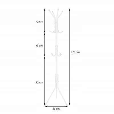 Stojanový vešiak 177 cm SPRINGOS HA2001 biely