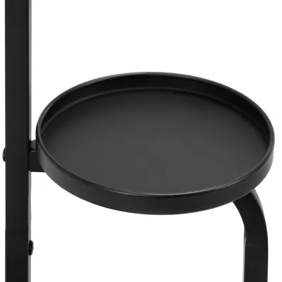 Kovový stojan na kvety 4 police 115 cm SPRINGOS GA0213 čierny
