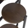 Kovový stojan na kvety 81 cm 3 polica SPRINGOS GA0215 čierno-hnedý