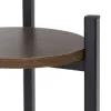 Kovový stojan na kvety 81 cm 3 polica SPRINGOS GA0215 čierno-hnedý