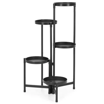 Kovový stojan na kvety s 5 policami 78,5 cm SPRINGOS GA0218 čierny