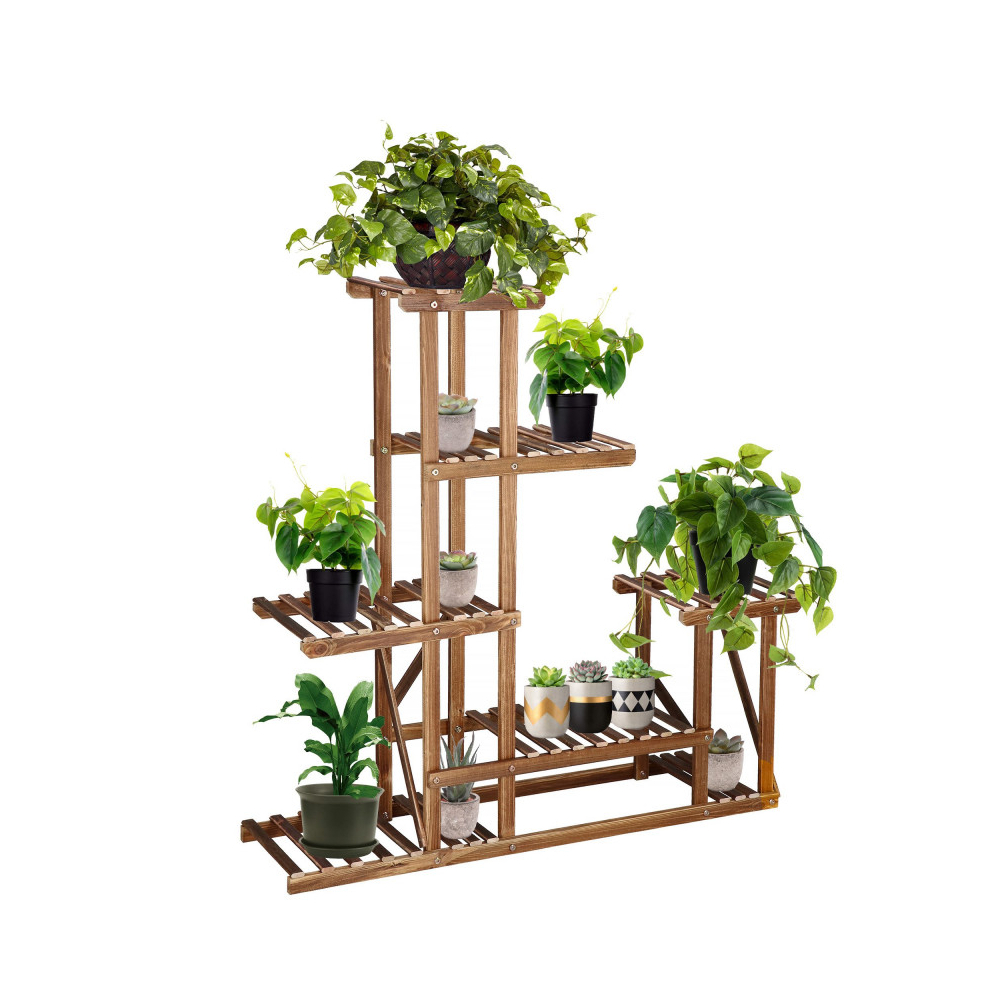 Drevený stojan na kvety 95 cm SPRINGOS GA0176 hnedý