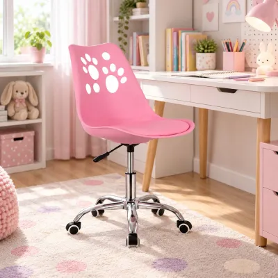 Detská stolička k písaciemu stolu SPRINGOS Paws HF0038 ružová