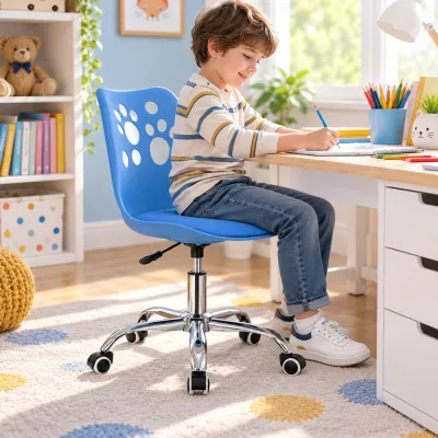 Detská stolička k písaciemu stolu SPRINGOS Paws HF0039 modrá