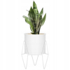 Kvetináč so stojanom 22 cm SPRINGOS GA0163 biely