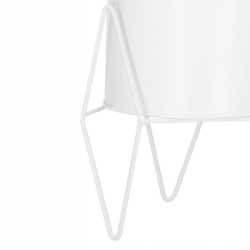 Kvetináč so stojanom 22 cm SPRINGOS GA0163 biely