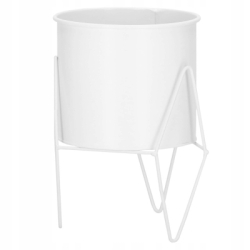 Kvetináč so stojanom 22 cm SPRINGOS GA0163 biely