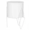 Kvetináč so stojanom 22 cm SPRINGOS GA0163 biely
