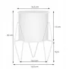 Kvetináč so stojanom 22 cm SPRINGOS GA0163 biely