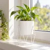 Kvetináč so stojanom 22 cm SPRINGOS GA0163 biely
