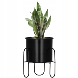 Kvetináč so stojanom 28 cm SPRINGOS GA0164 čierny