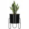 Kvetináč so stojanom 28 cm SPRINGOS GA0164 čierny