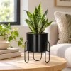 Kvetináč so stojanom 28 cm SPRINGOS GA0164 čierny