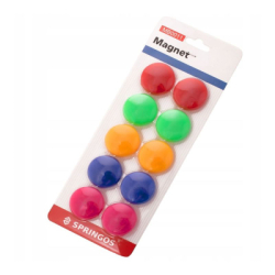 Magnety na tabuľu 30 mm 10ks SPRINGOS MB0011A viacfarebné