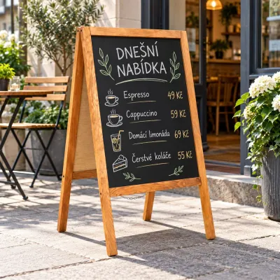 Reklamný stojan 60x100 cm DECHLAND PO-01 hnedo-čierny