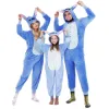 Detské pyžamo overal Stitch 120-130 cm SPRINGOS HA5065 modré