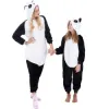 Kigurumi pyžamo panda 125-140 cm SPRINGOS HA5069 čiernobiele