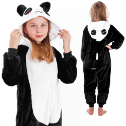 Kigurumi pyžamo panda 125-140 cm SPRINGOS HA5069 čiernobiele