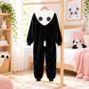 Kigurumi pyžamo panda 125-140 cm SPRINGOS HA5069 čiernobiele