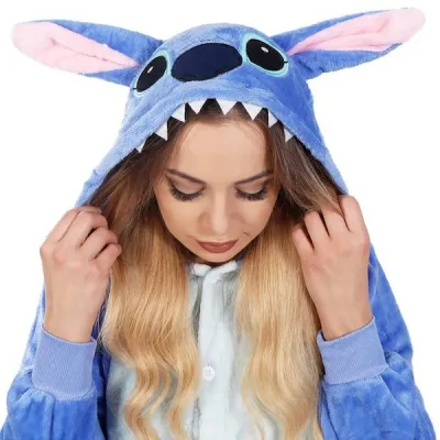 Dámsky kigurumi overal Stitch veľ. S SPRINGOS HA5073 modrý