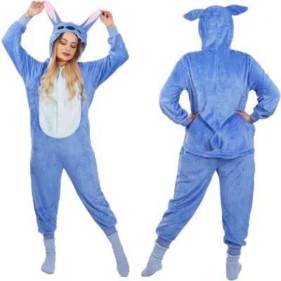 Dámsky kigurumi overal Stitch veľ. S SPRINGOS HA5073 modrý