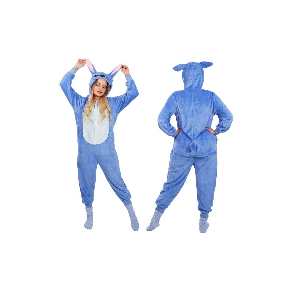 Overal na spanie dámsky Stitch veľ. L SPRINGOS HA5075 modrý