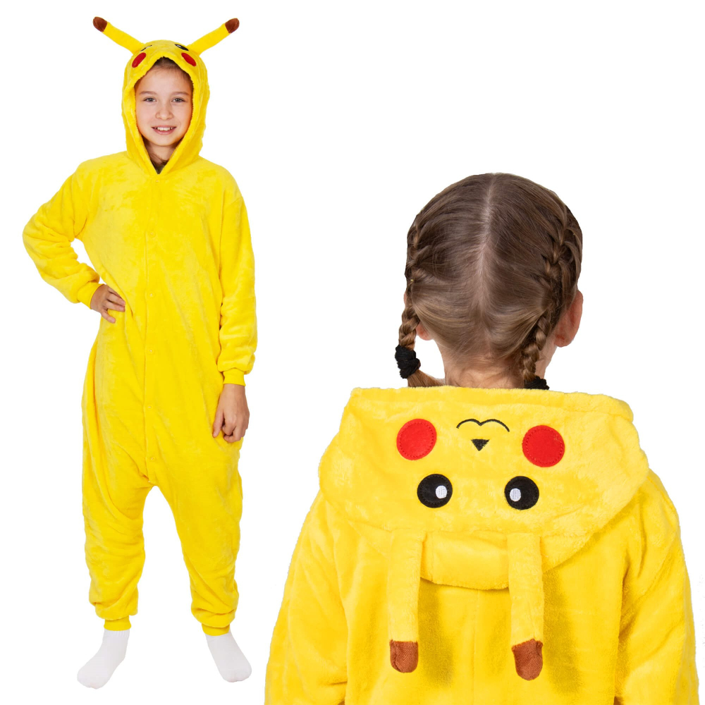 Detské pyžamo overal Pikachu 120-130 cm SPRINGOS HA7314 žlté
