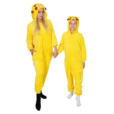 Detské pyžamo overal Pikachu 120-130 cm SPRINGOS HA7314 žlté