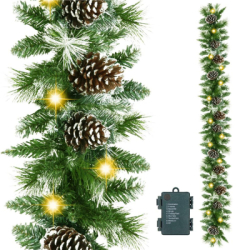 Vianočná reťaz LED Girlanda z vetvičiek 2,8m SPRINGOS CA1287 zelený