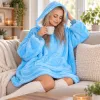 Mikinová deka oversize SPRINGOS HA7319 svetlo modrá
