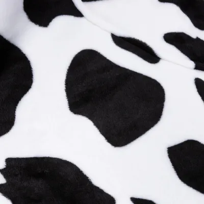 Mikinová deka oversize s kapucňou SPRINGOS HA7570 bielo-čierna