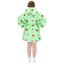 Mikinová deka Oversize s kapucňou SPRINGOS HA7571 zelená