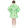 Mikinová deka Oversize s kapucňou SPRINGOS HA7571 zelená