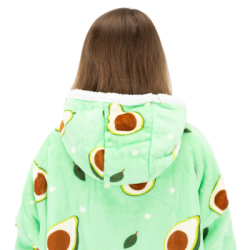 Mikinová deka Oversize s kapucňou SPRINGOS HA7571 zelená