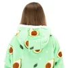 Mikinová deka Oversize s kapucňou SPRINGOS HA7571 zelená