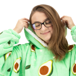 Mikinová deka Oversize s kapucňou SPRINGOS HA7571 zelená
