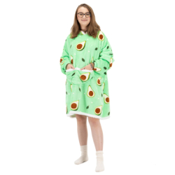 Mikinová deka Oversize s kapucňou SPRINGOS HA7571 zelená