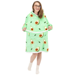 Mikinová deka Oversize s kapucňou SPRINGOS HA7571 zelená