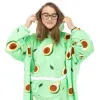 Mikinová deka Oversize s kapucňou SPRINGOS HA7571 zelená