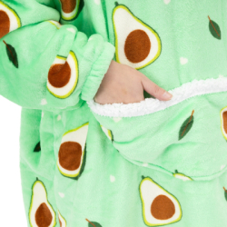 Mikinová deka Oversize s kapucňou SPRINGOS HA7571 zelená