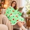 Mikinová deka Oversize s kapucňou SPRINGOS HA7571 zelená