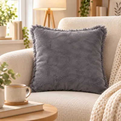 Obliečka na vankúš 40x40 cm SPRINGOS Downy HA7072 tmavo šedá