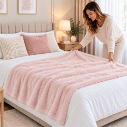 Deka 160x200 cm – SPRINGOS Lotus HA7052 staroružová