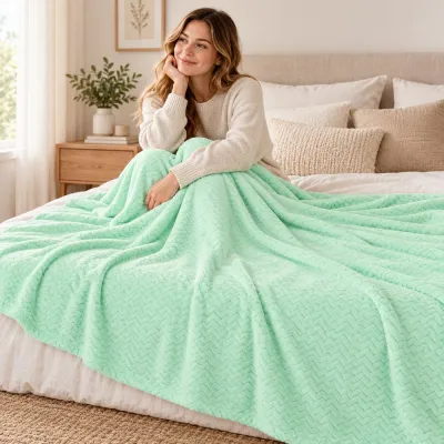 Deka 200x220 cm SPRINGOS Splendit HA7157 svetlo zelená